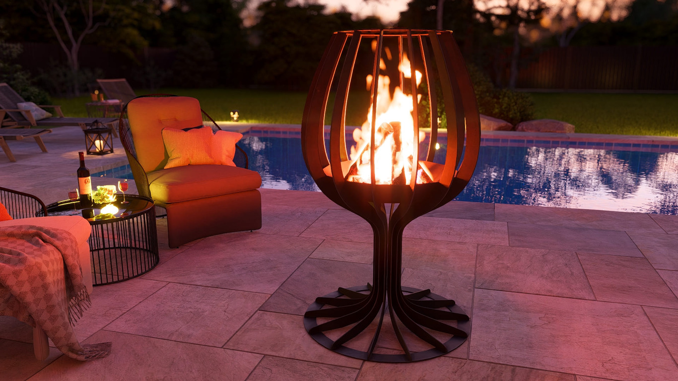 Wine glass 49" Fire Pit. DXF, SVG files for laser, plasma cutting. Фото 6