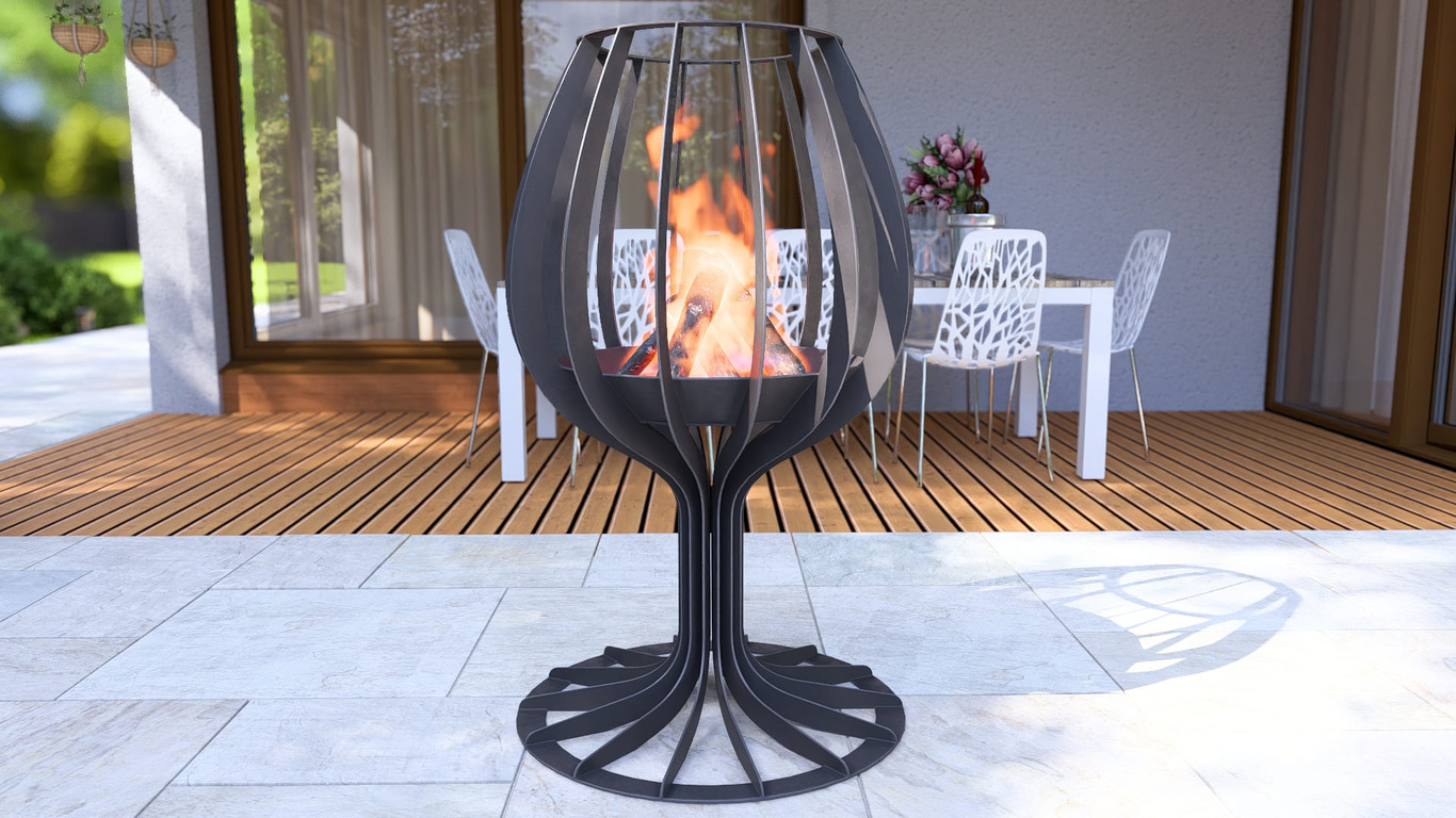 Wine glass 49" Fire Pit. DXF, SVG files for laser, plasma cutting. Фото 7