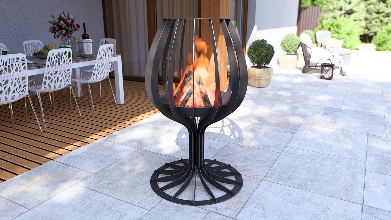 Wine glass 49" Fire Pit. DXF, SVG files for laser, plasma cutting. Фото 8