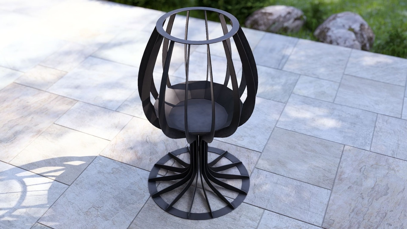 Wine glass 49" Fire Pit. DXF, SVG files for laser, plasma cutting. Фото 9