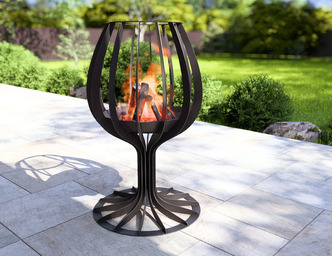 Wine glass 49" Fire Pit. DXF, SVG files for laser, plasma cutting