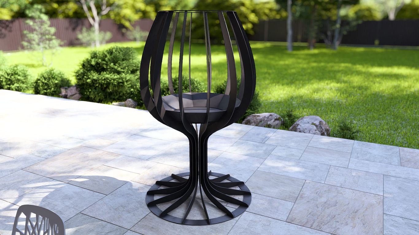 Wine glass 71" Fire Pit. DXF, SVG files for laser, plasma cutting. Фото 10