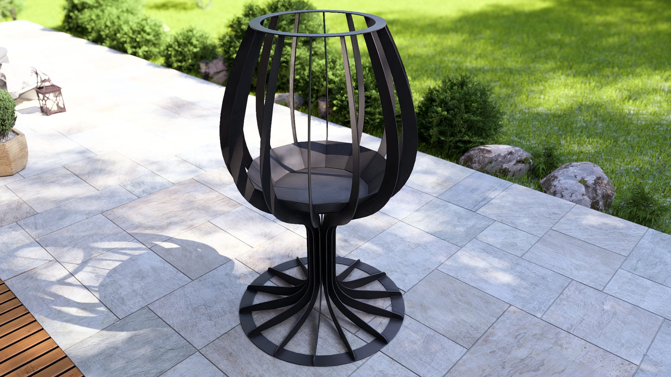 Wine glass 71" Fire Pit. DXF, SVG files for laser, plasma cutting. Фото 12