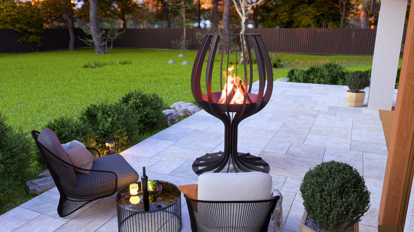 Wine glass 71" Fire Pit. DXF, SVG files for laser, plasma cutting. Фото 3