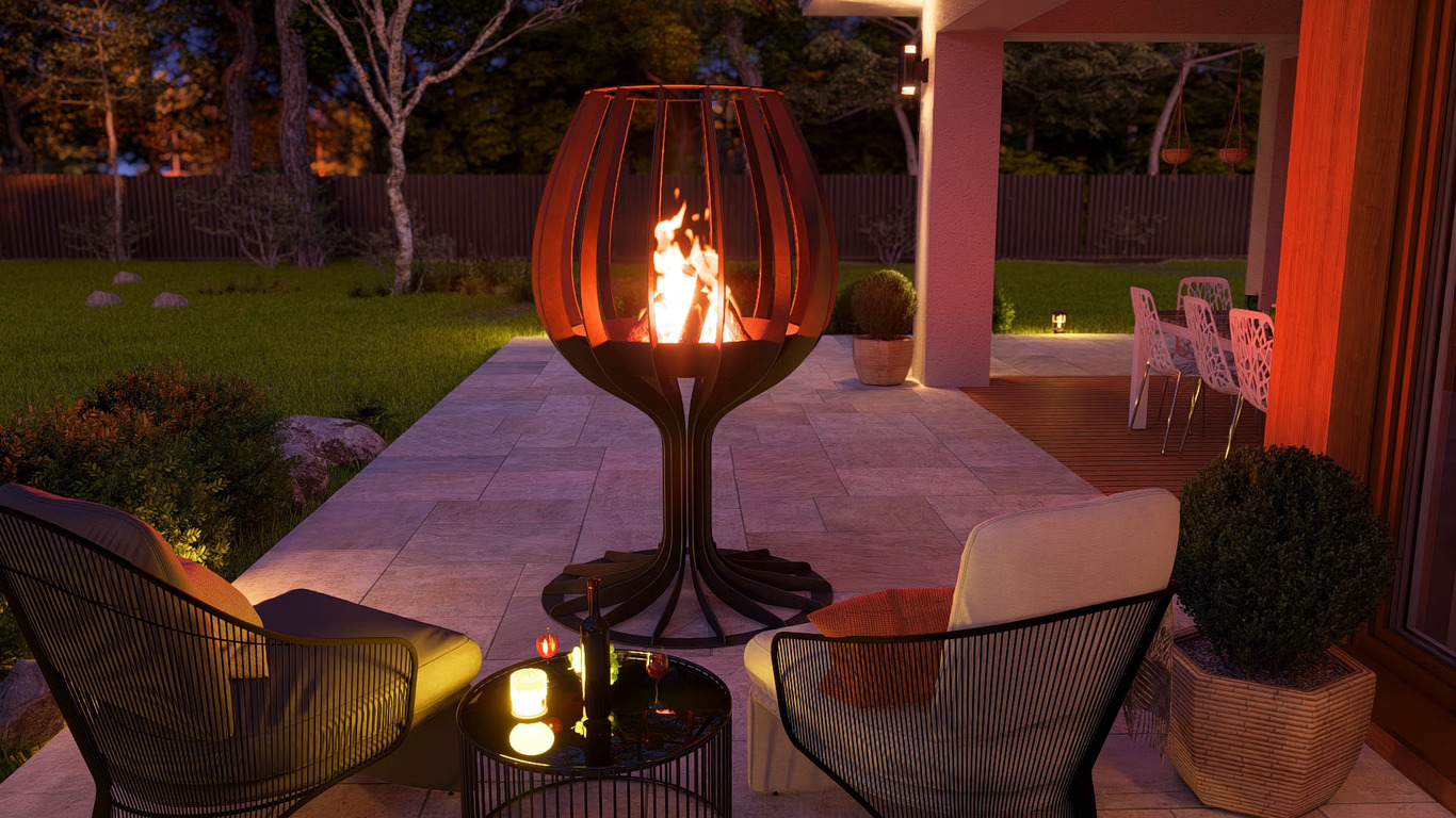 Wine glass 71" Fire Pit. DXF, SVG files for laser, plasma cutting. Фото 4