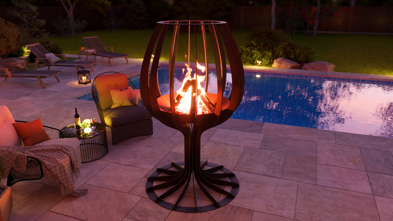 Wine glass 71" Fire Pit. DXF, SVG files for laser, plasma cutting. Фото 5
