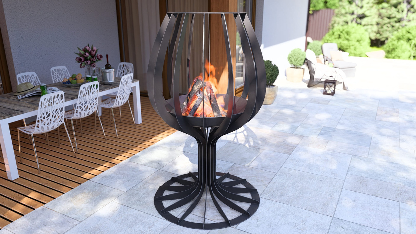 Wine glass 71" Fire Pit. DXF, SVG files for laser, plasma cutting. Фото 7