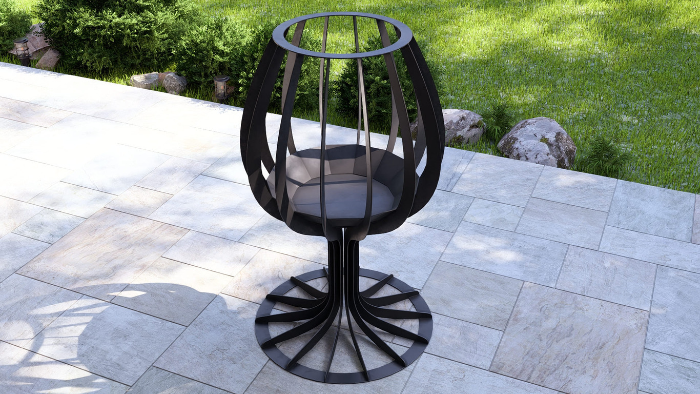 Wine glass 71" Fire Pit. DXF, SVG files for laser, plasma cutting. Фото 8