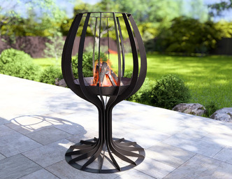 Wine glass 71" Fire Pit. DXF, SVG files for laser, plasma cutting