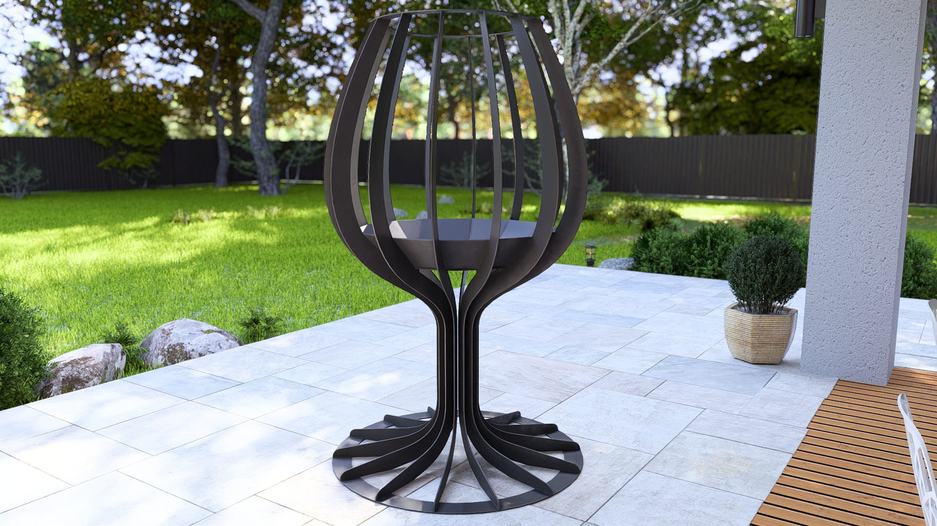 Wine glass 79" Fire Pit. DXF, SVG files for laser, plasma cutting. Фото 9