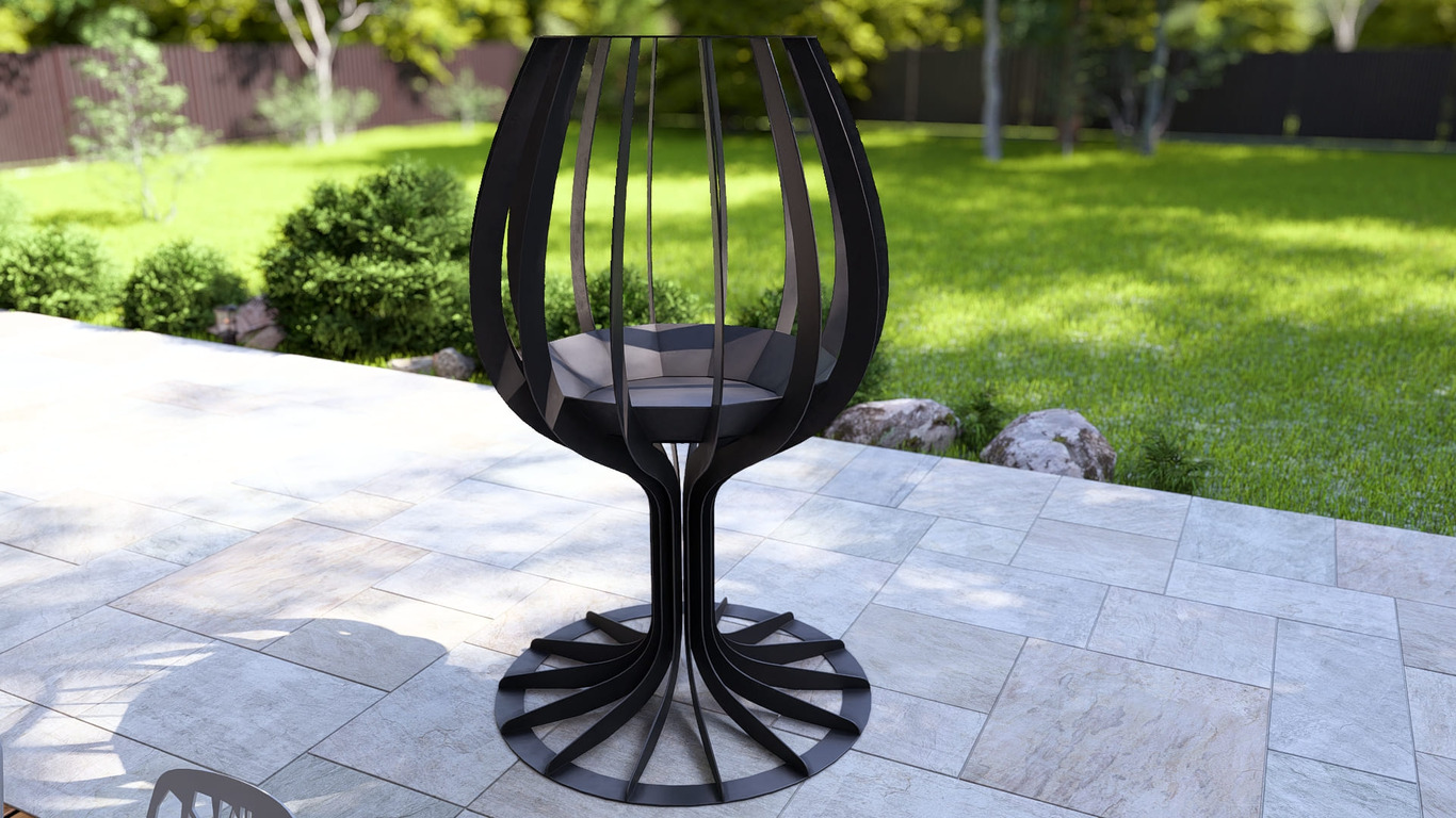 Wine glass 79" Fire Pit. DXF, SVG files for laser, plasma cutting. Фото 10
