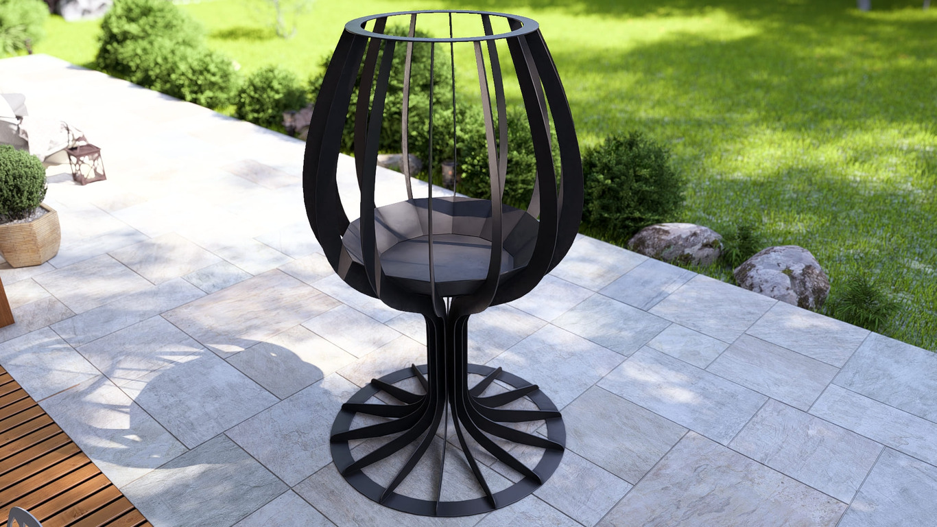 Wine glass 79" Fire Pit. DXF, SVG files for laser, plasma cutting. Фото 11
