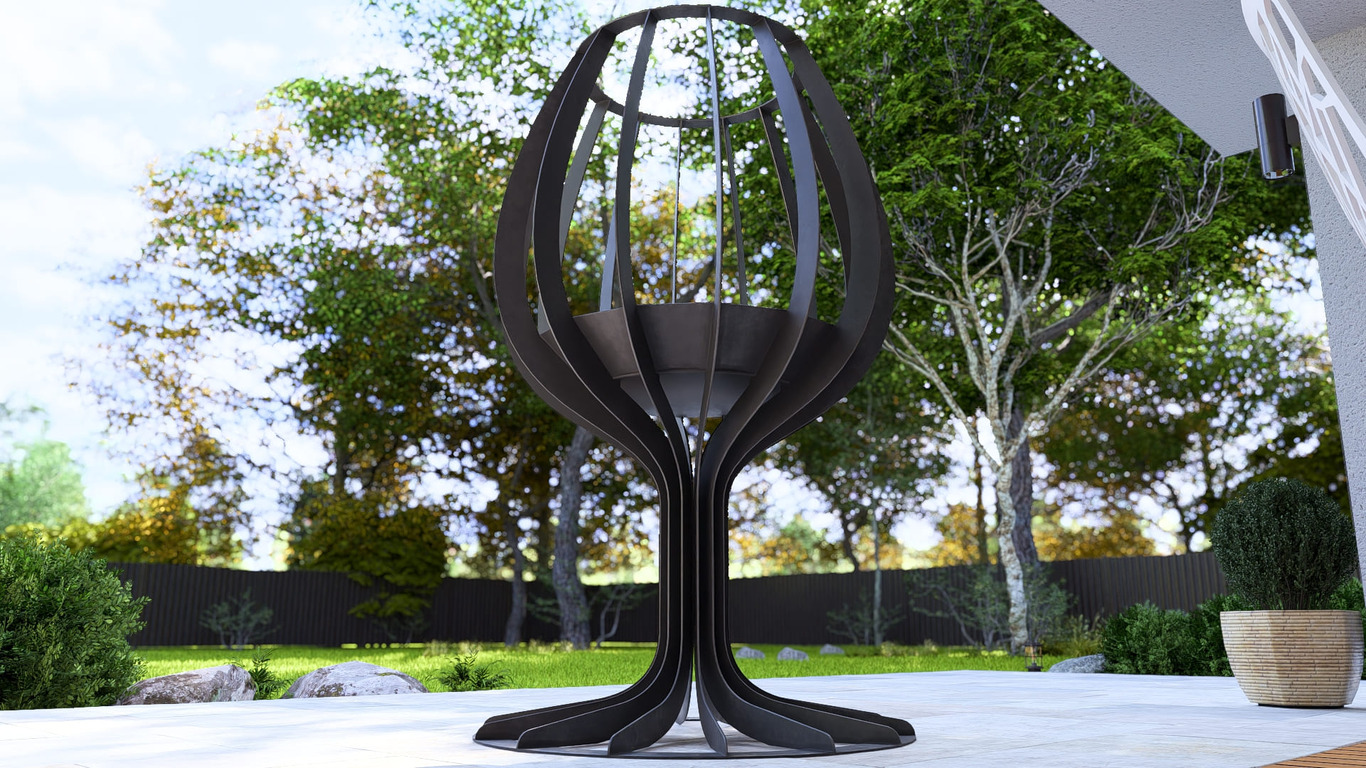 Wine glass 79" Fire Pit. DXF, SVG files for laser, plasma cutting. Фото 12