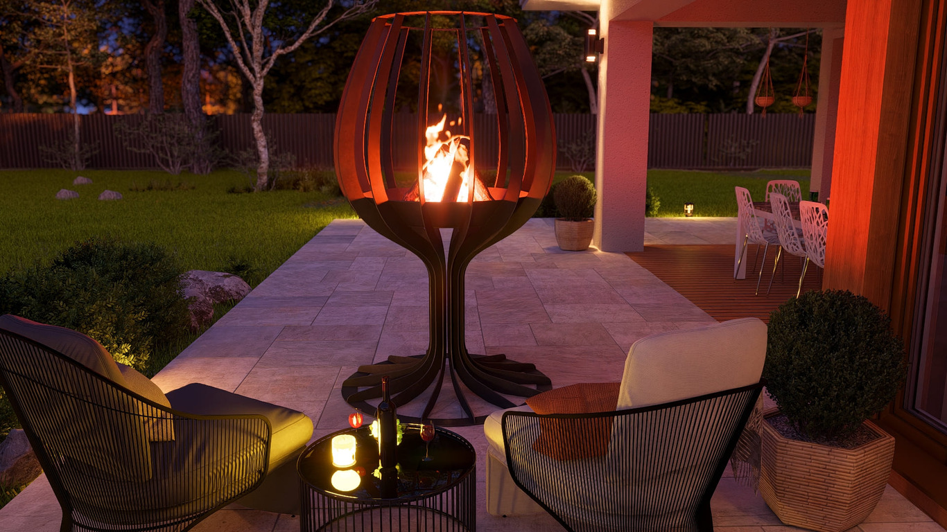 Wine glass 79" Fire Pit. DXF, SVG files for laser, plasma cutting. Фото 4