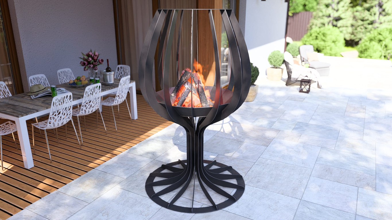 Wine glass 79" Fire Pit. DXF, SVG files for laser, plasma cutting. Фото 6