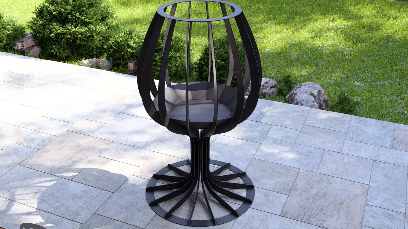 Wine glass 79" Fire Pit. DXF, SVG files for laser, plasma cutting. Фото 7