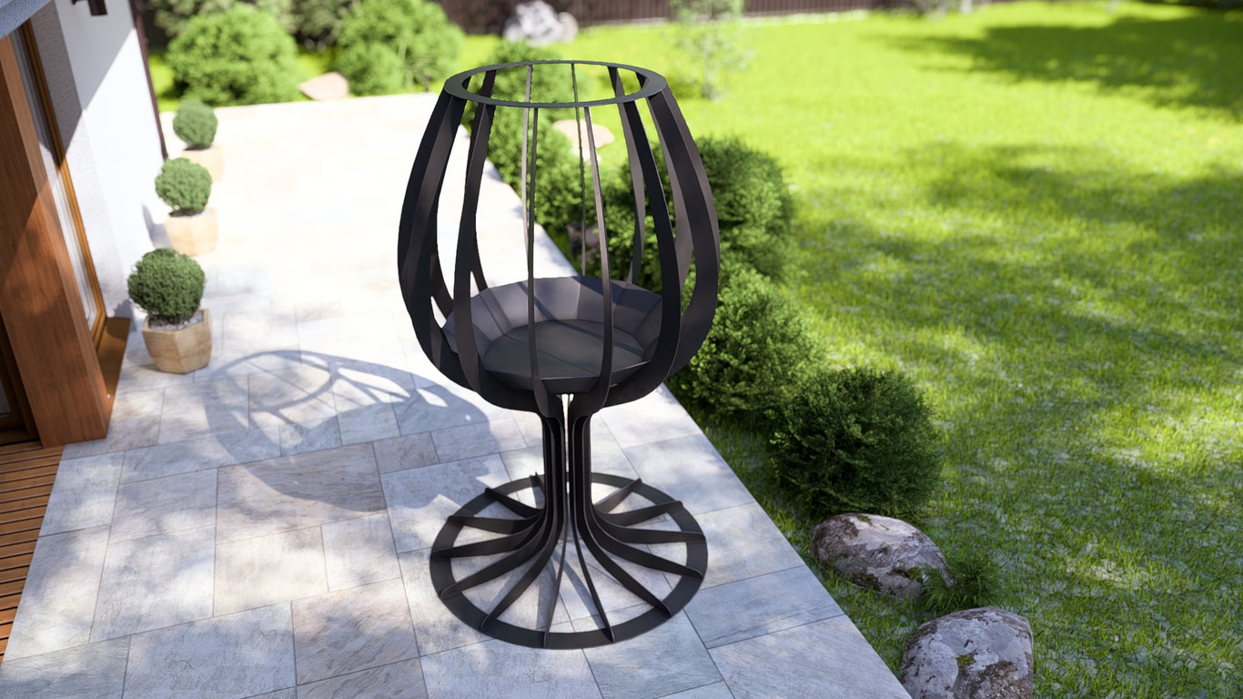 Wine glass 96" Fire Pit. DXF, SVG files for laser, plasma cutting. Фото 8