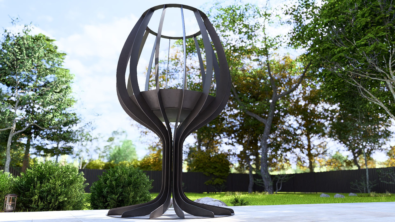 Wine glass 96" Fire Pit. DXF, SVG files for laser, plasma cutting. Фото 9