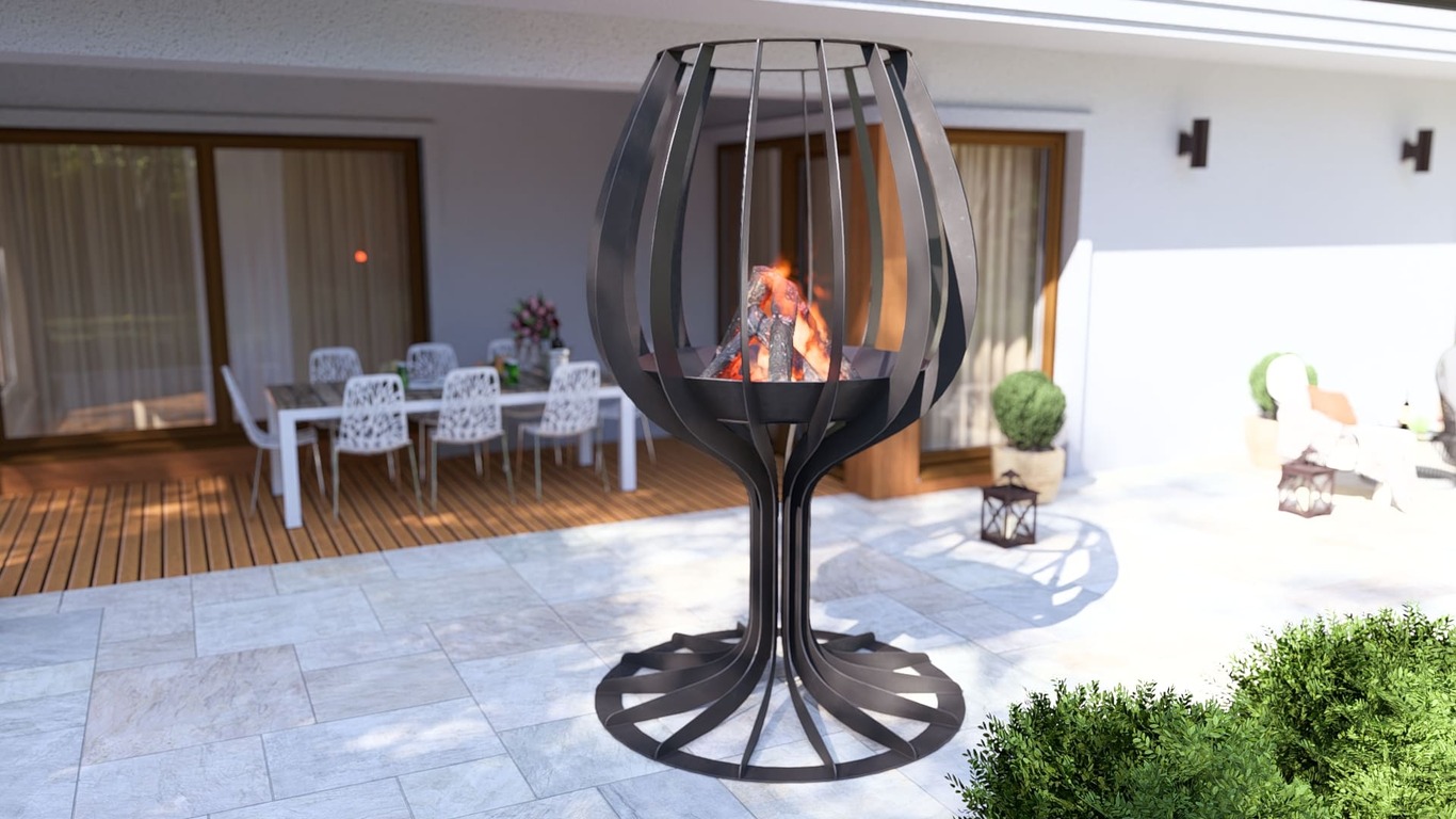 Wine glass 96" Fire Pit. DXF, SVG files for laser, plasma cutting. Фото 3