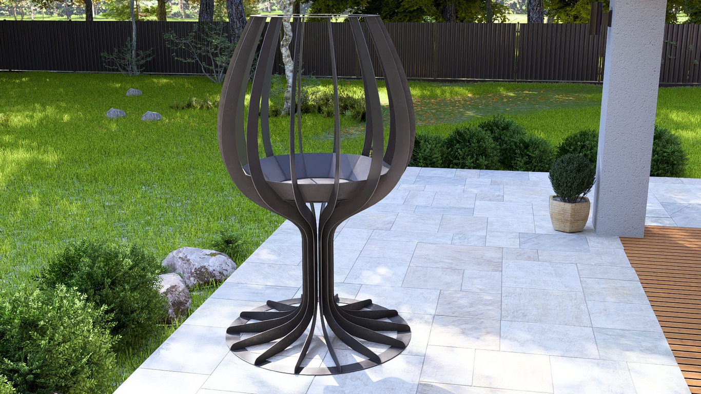 Wine glass 96" Fire Pit. DXF, SVG files for laser, plasma cutting. Фото 4