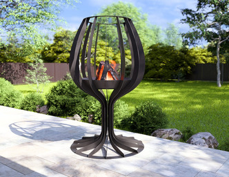 Wine glass 96" Fire Pit. DXF, SVG files for laser, plasma cutting