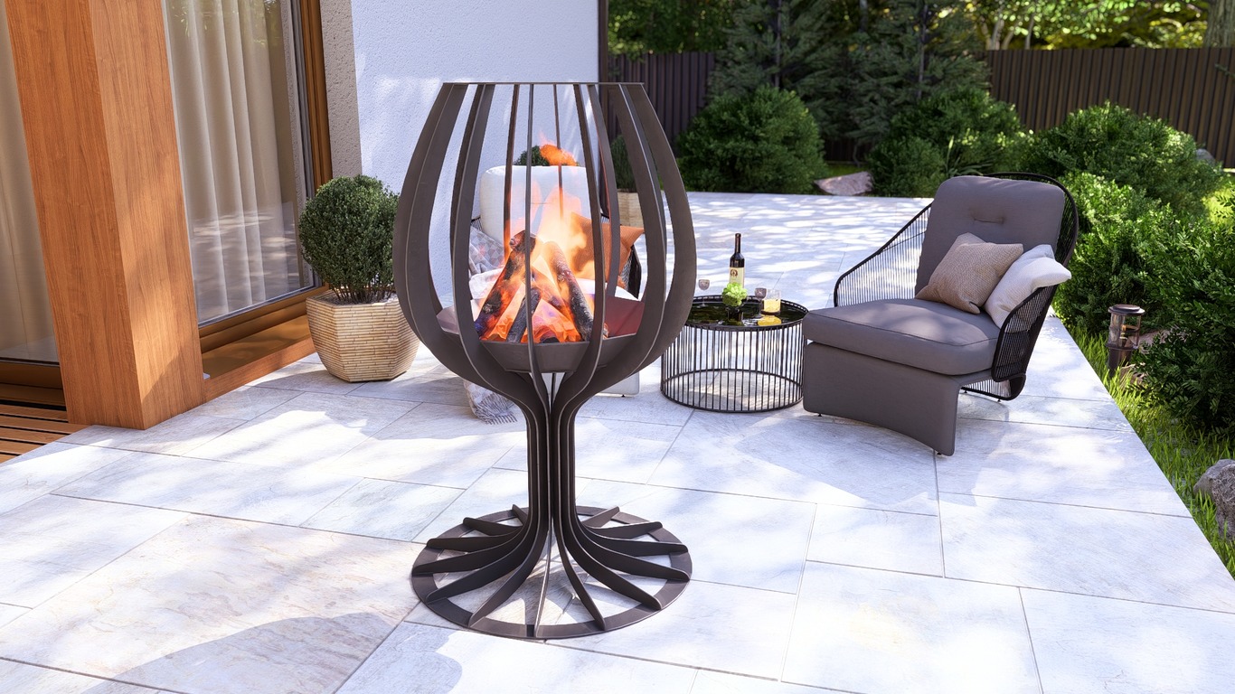 Wine glass Fire Pit Seven Sizes. DXF, SVG files for laser, plasma cutting. Фото 7