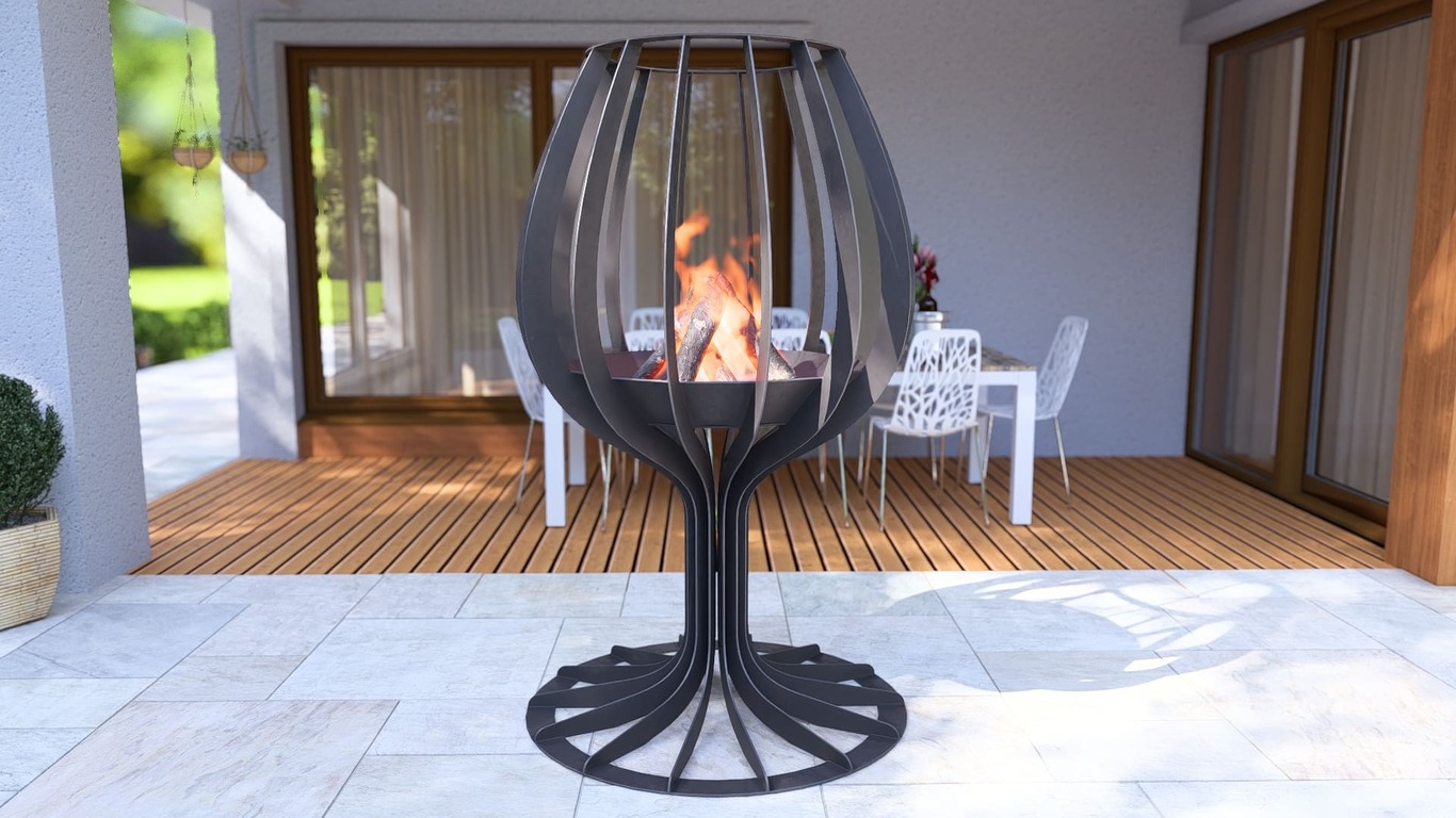 Wine glass Fire Pit Seven Sizes. DXF, SVG files for laser, plasma cutting. Фото 9