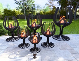 Wine glass Fire Pit Seven Sizes. DXF, SVG files for laser, plasma cutting