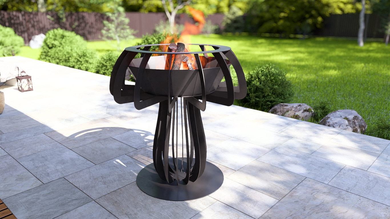 Mushroom 48" Fire Pit. DXF, SVG files for plasma, laser cutting. Фото 3