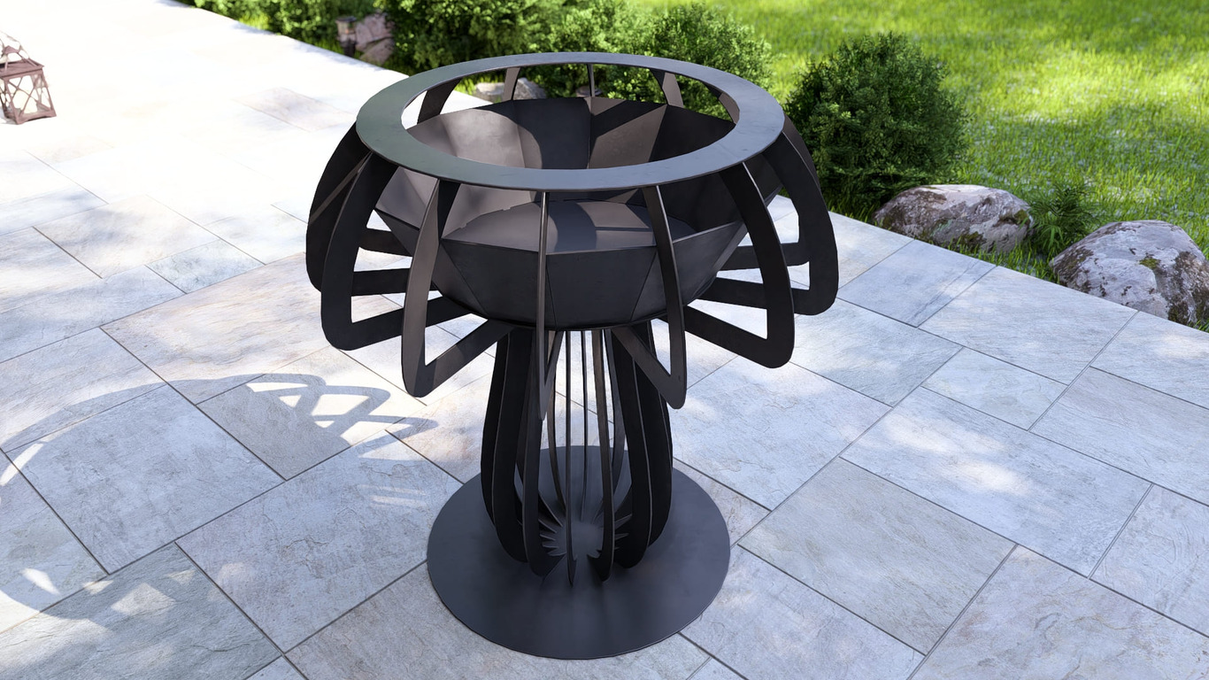 Mushroom 48" Fire Pit. DXF, SVG files for plasma, laser cutting. Фото 14