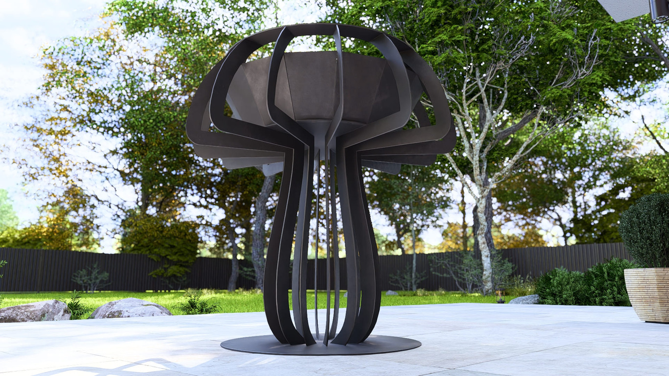 Mushroom 48" Fire Pit. DXF, SVG files for plasma, laser cutting. Фото 15