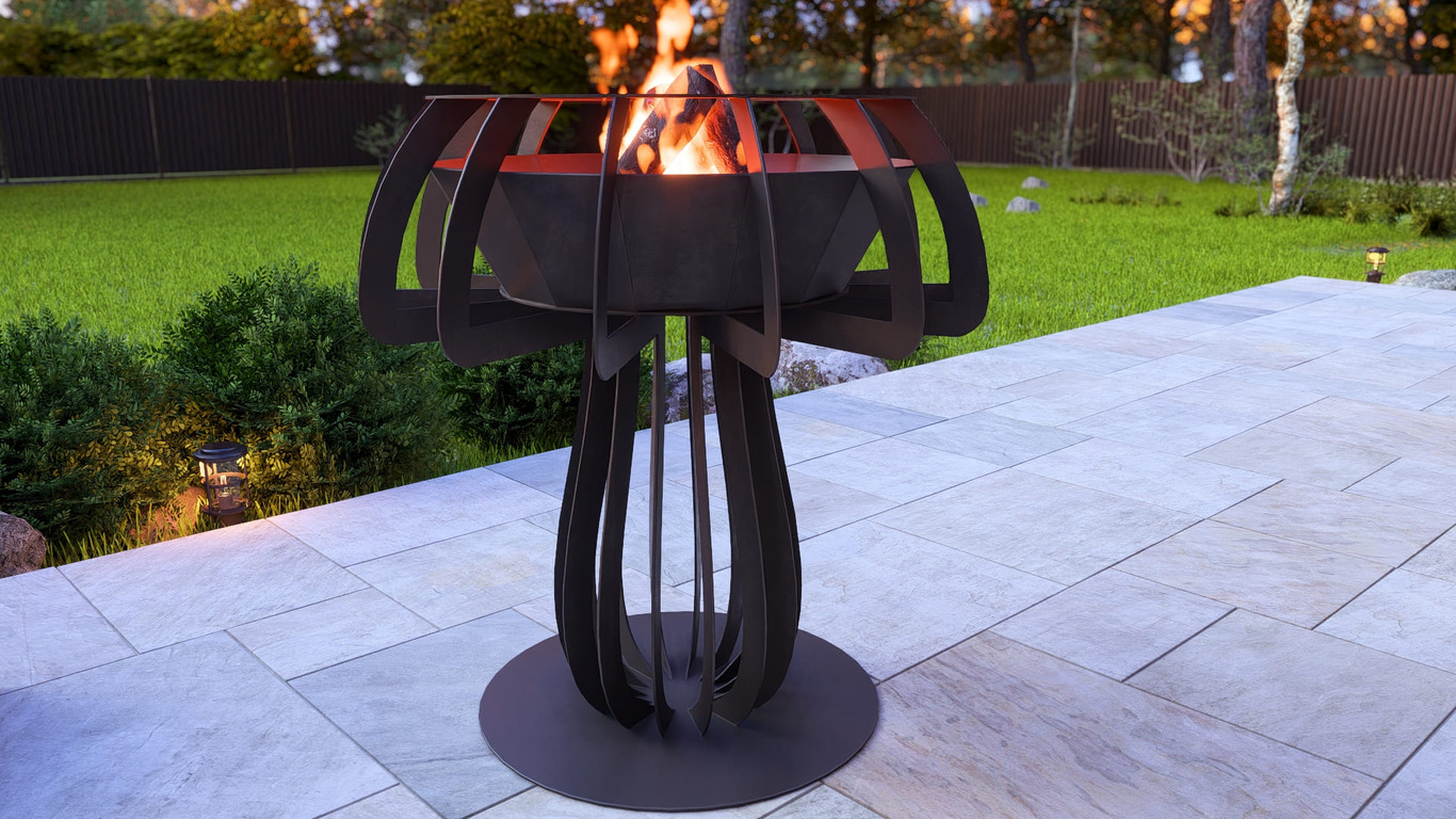 Mushroom 48" Fire Pit. DXF, SVG files for plasma, laser cutting. Фото 5