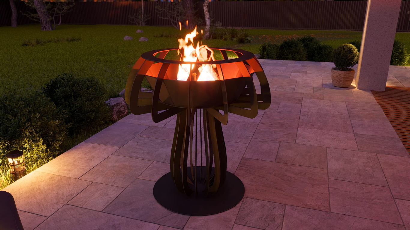Mushroom 48" Fire Pit. DXF, SVG files for plasma, laser cutting. Фото 7