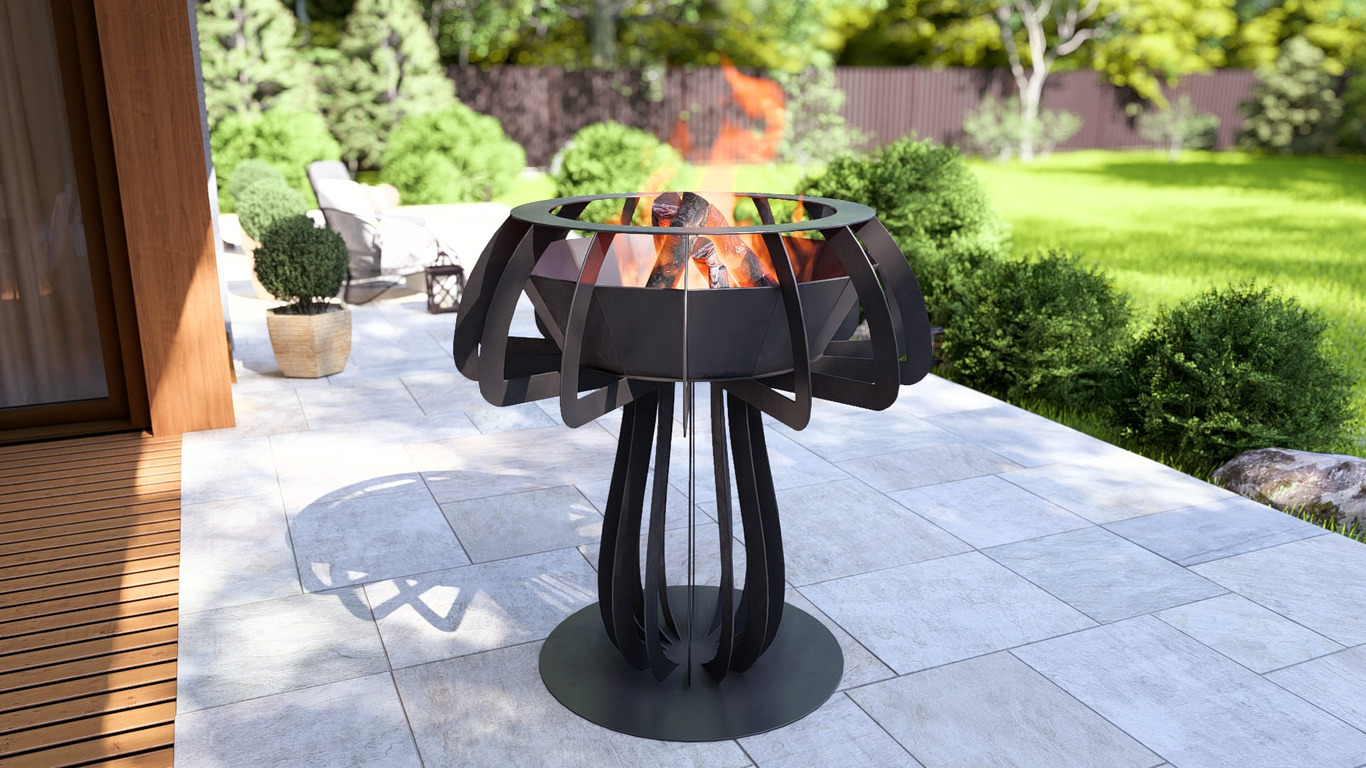 Mushroom 48" Fire Pit. DXF, SVG files for plasma, laser cutting. Фото 9