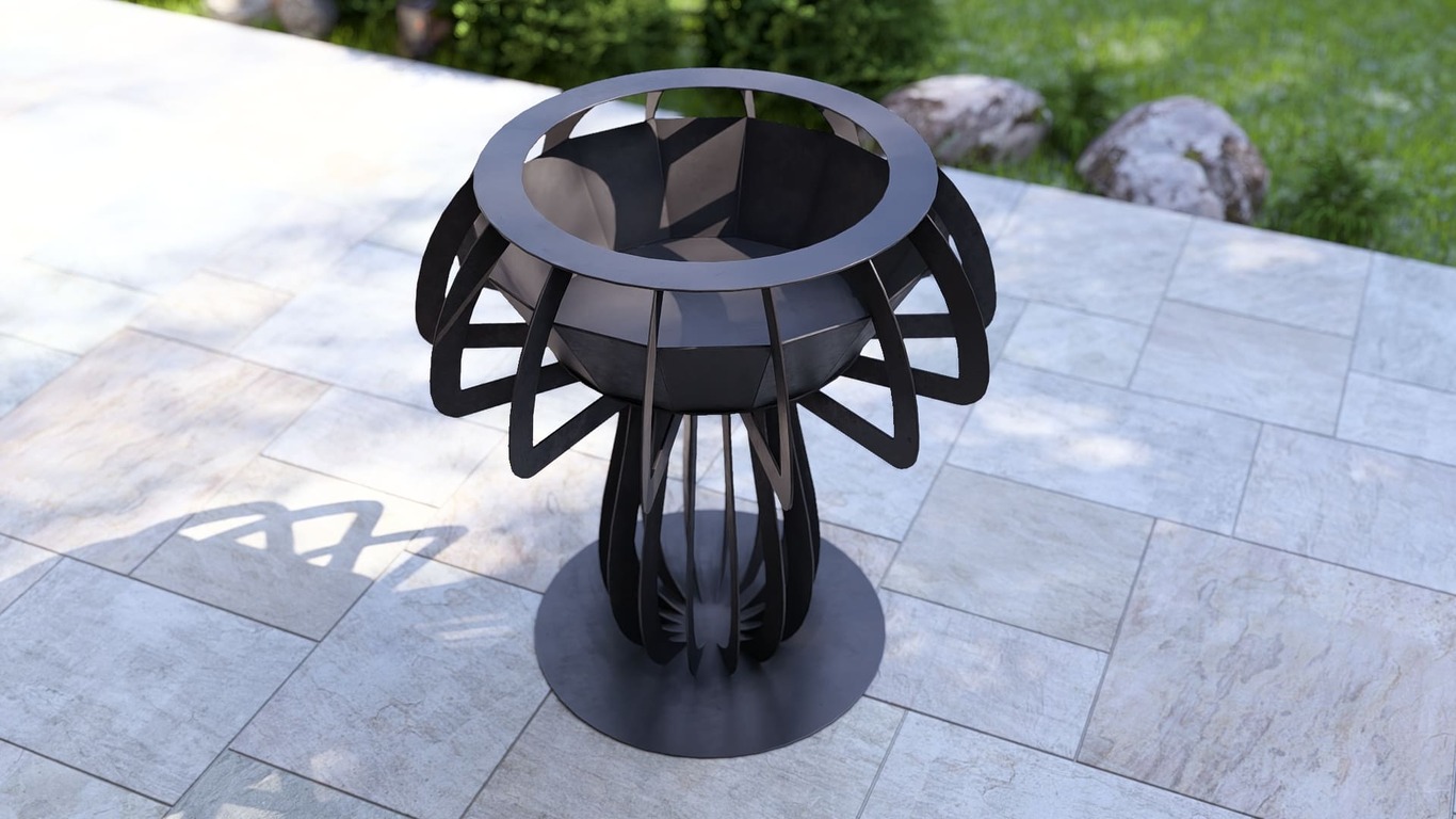 Mushroom 48" Fire Pit. DXF, SVG files for plasma, laser cutting. Фото 10