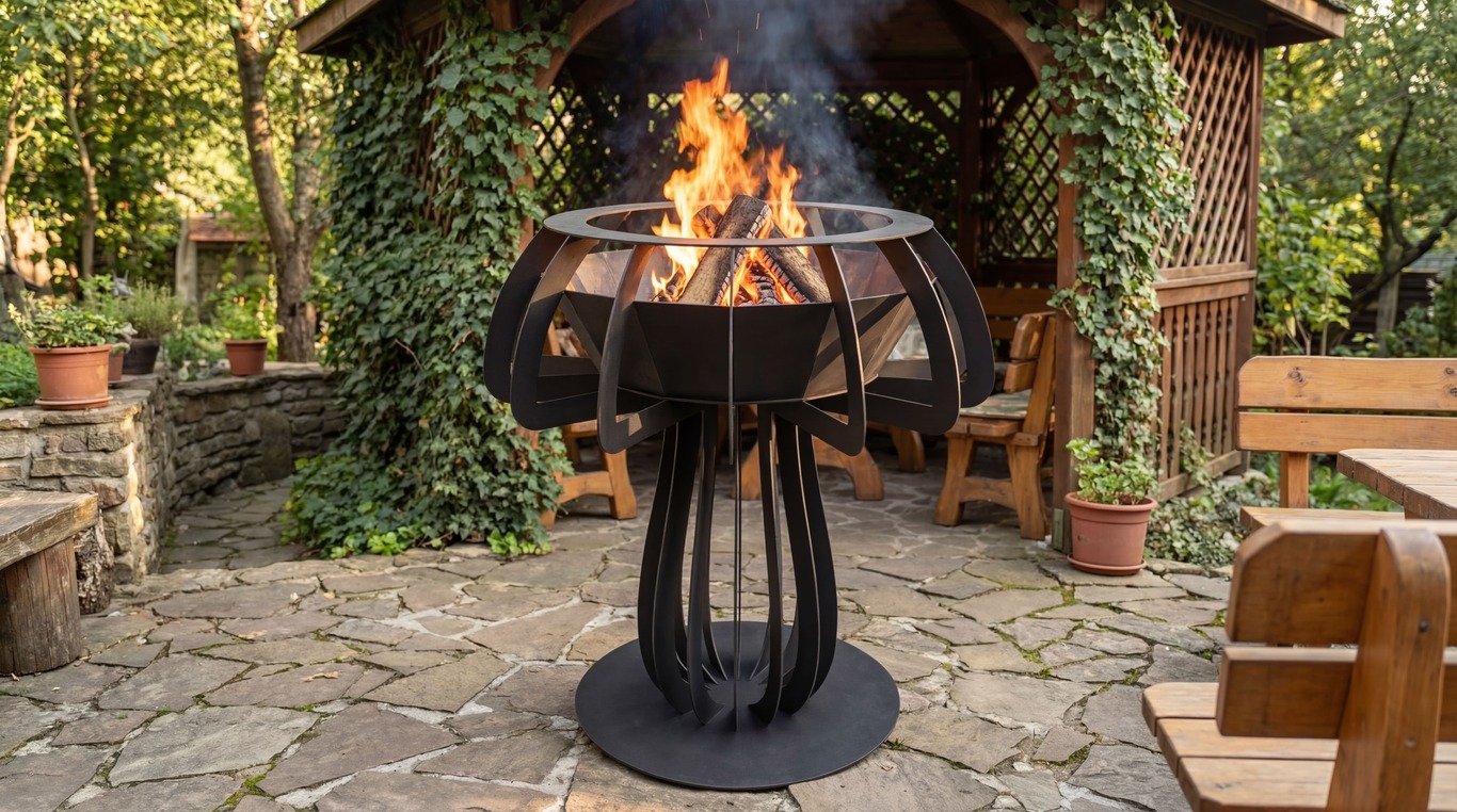 Mushroom 48" Fire Pit. DXF, SVG files for plasma, laser cutting. Фото 2