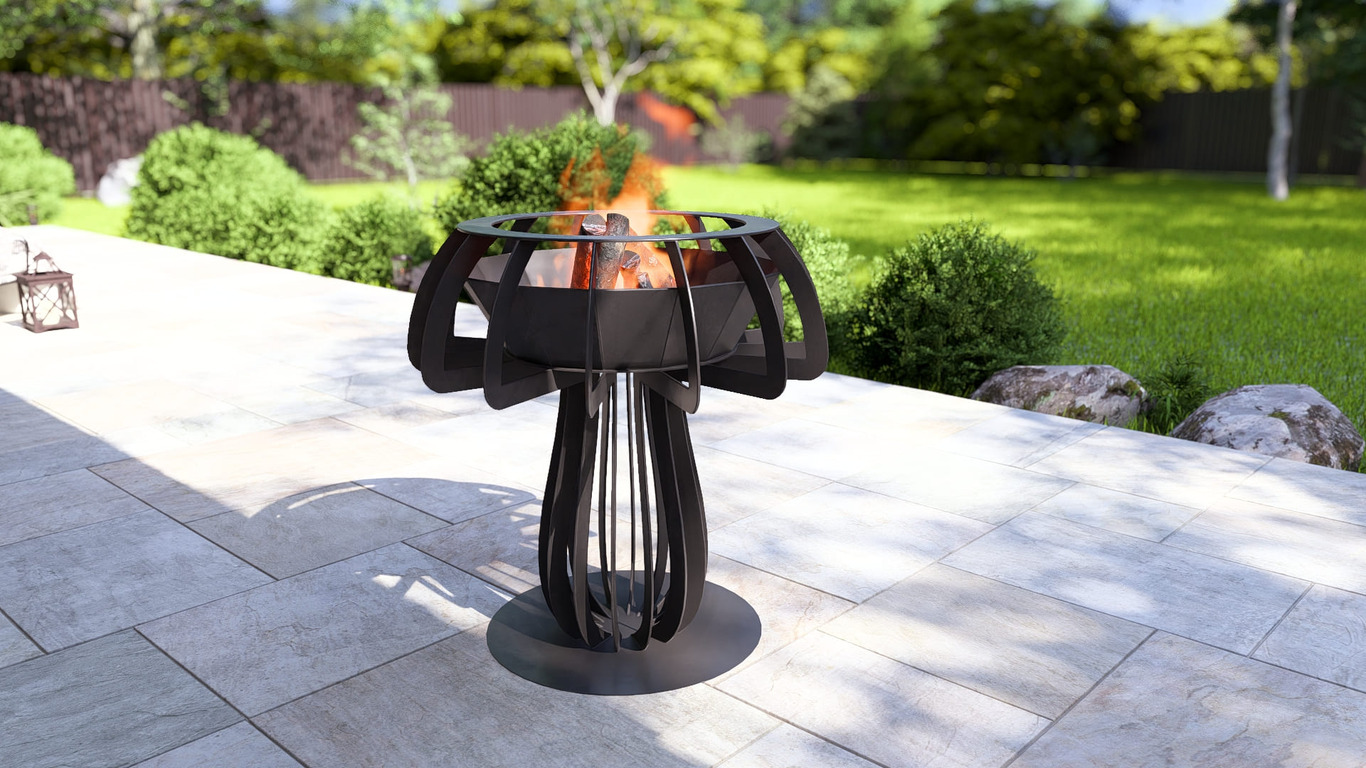 Mushroom 36" Fire Pit. DXF, SVG files for plasma, laser cutting. Фото 3