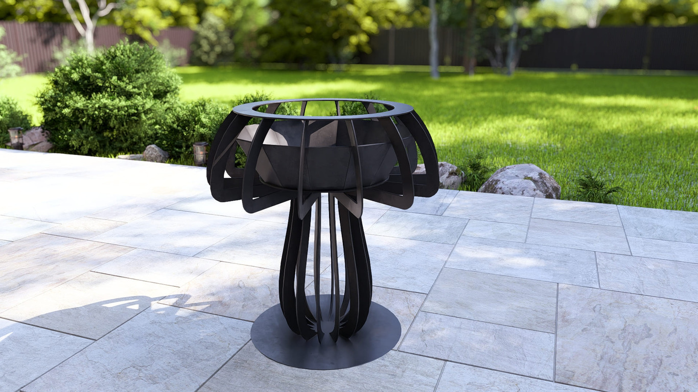 Mushroom 36" Fire Pit. DXF, SVG files for plasma, laser cutting. Фото 14
