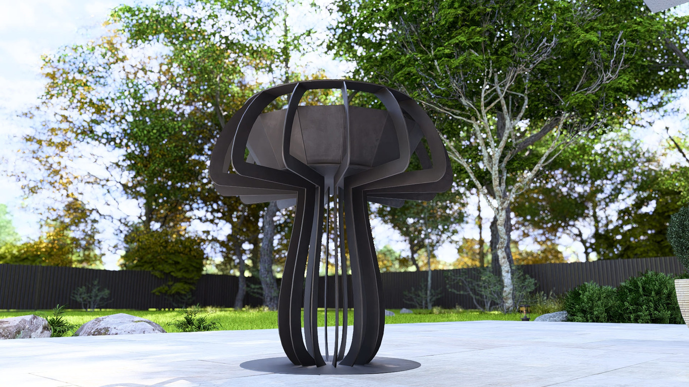 Mushroom 36" Fire Pit. DXF, SVG files for plasma, laser cutting. Фото 16