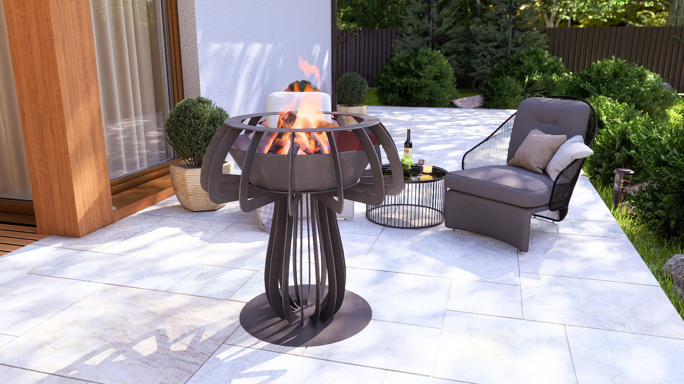 Mushroom 36" Fire Pit. DXF, SVG files for plasma, laser cutting. Фото 4
