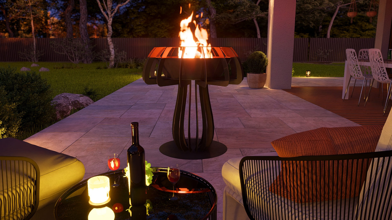 Mushroom 36" Fire Pit. DXF, SVG files for plasma, laser cutting. Фото 6