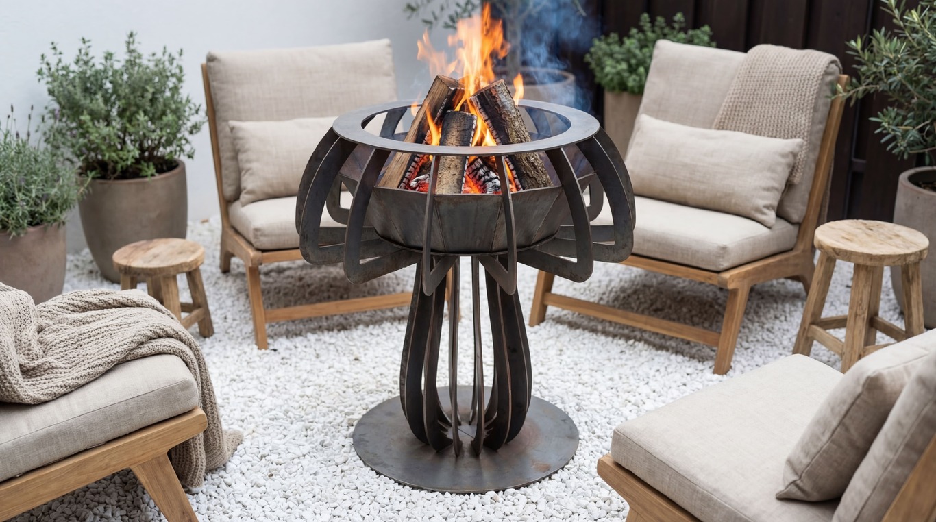 Mushroom 36" Fire Pit. DXF, SVG files for plasma, laser cutting