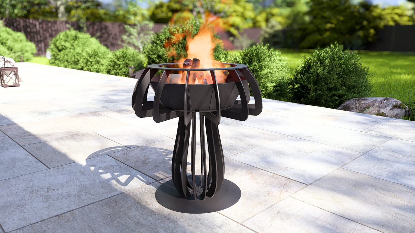 Mushroom 24" Fire Pit. DXF, SVG files for plasma, laser cutting. Фото 3
