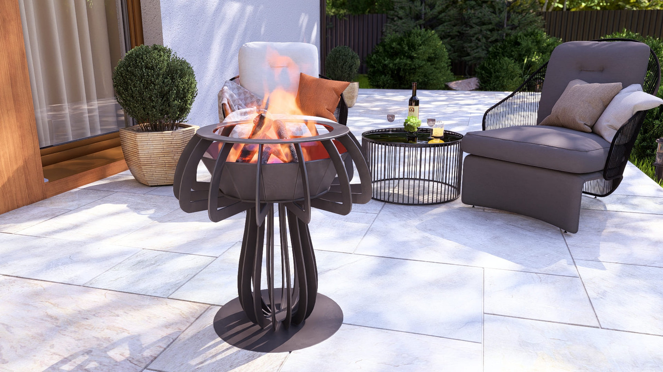 Mushroom 24" Fire Pit. DXF, SVG files for plasma, laser cutting. Фото 4