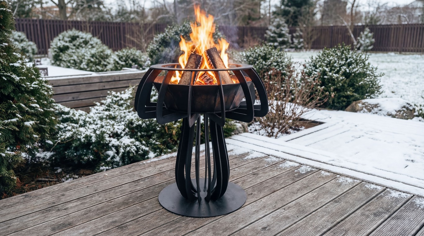 Mushroom 24" Fire Pit. DXF, SVG files for plasma, laser cutting. Фото 2