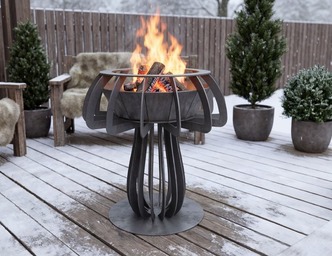 Mushroom 24" Fire Pit. DXF, SVG files for plasma, laser cutting