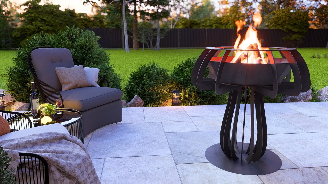 Mushroom Fire Pit Four Sizes. DXF, SVG files for plasma, laser cutting. Фото 13