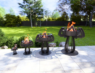Mushroom Fire Pit Four Sizes. DXF, SVG files for plasma, laser cutting