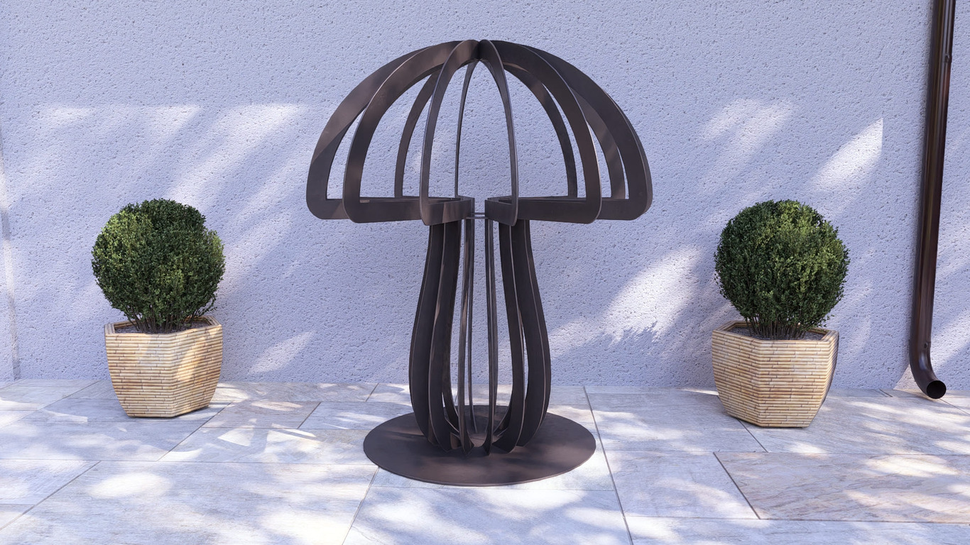 Mushroom 48" Garden Decor. DXF, SVG files for plasma, laser cutting. Home Backyard Decoration