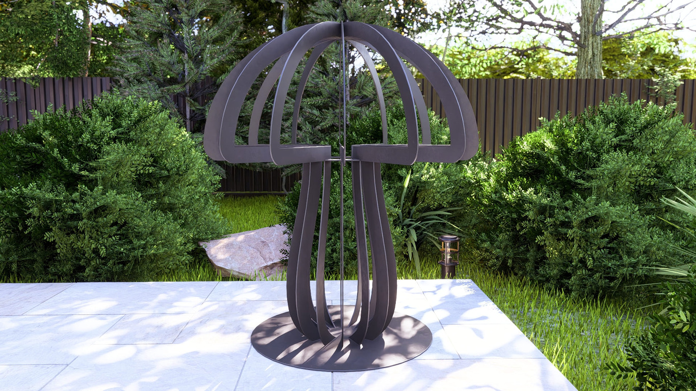Mushroom 48" Garden Decor. DXF, SVG files for plasma, laser cutting. Home Backyard Decoration. Фото 3